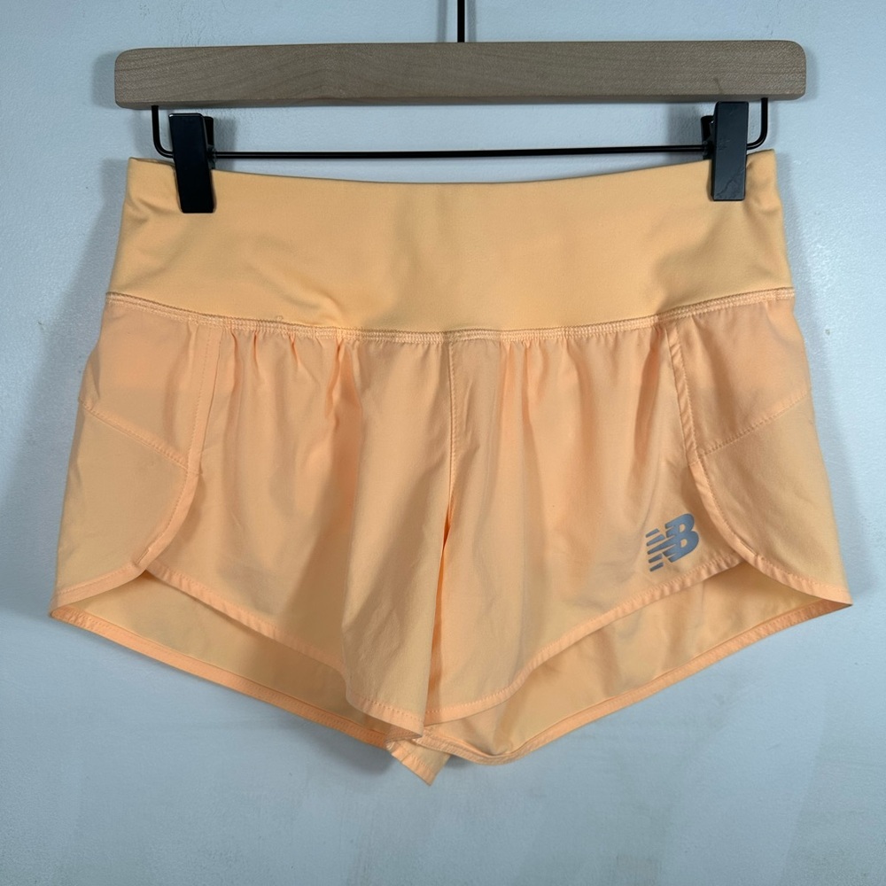 New Balance Running Shorts XS Peach Lightweight Athletic Activewear Women - Picture 3 of 10